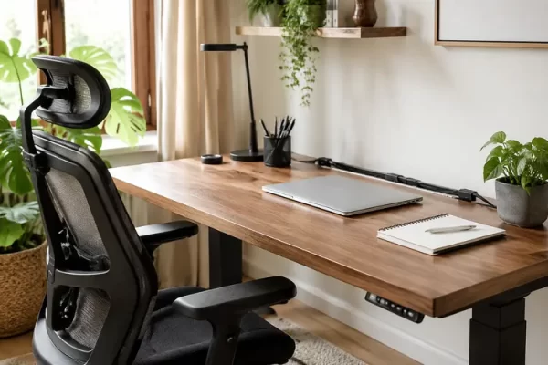 Düzenli ve ergonomik ev çalışma masası
